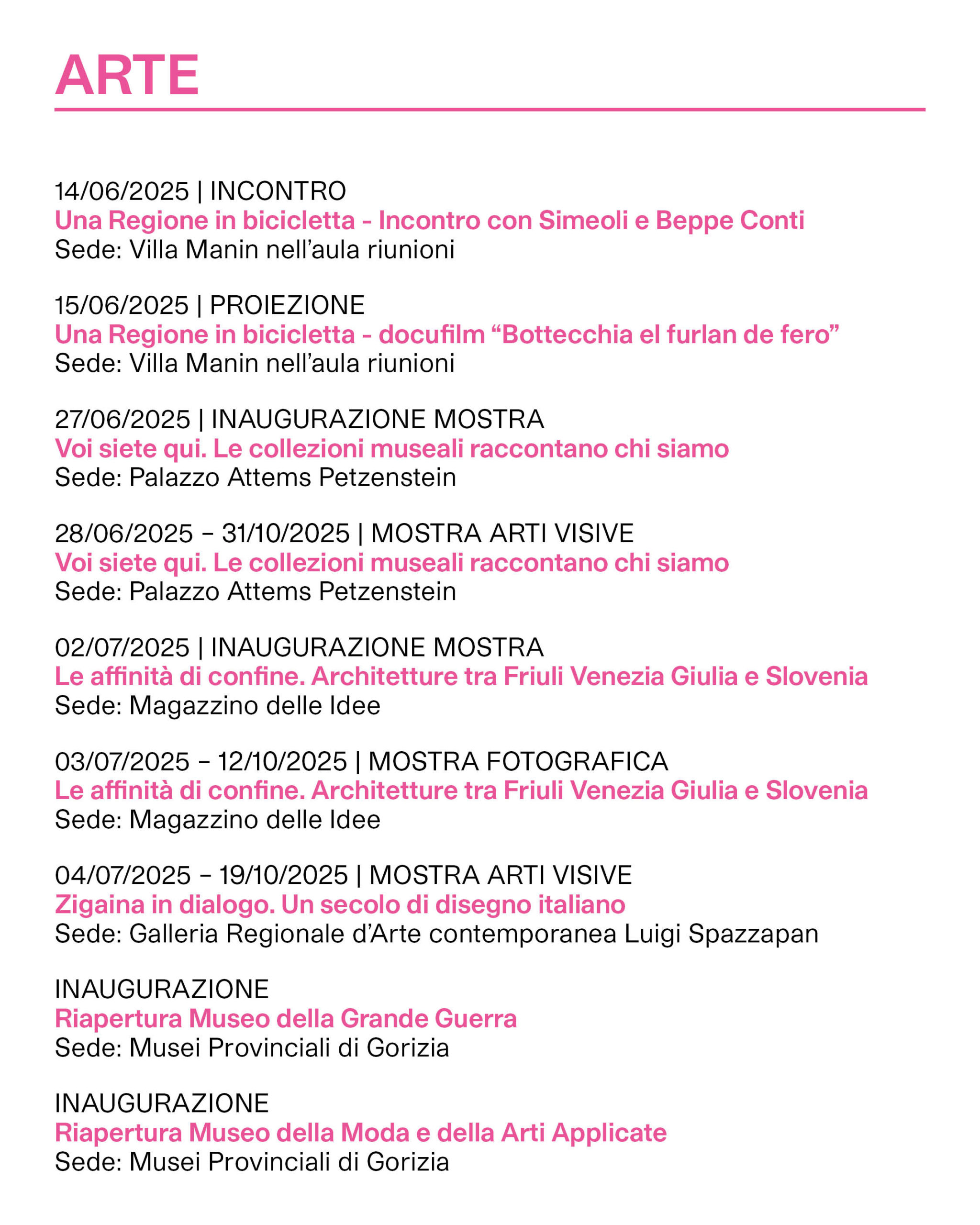 Calendario eventi ERPAC parte 3