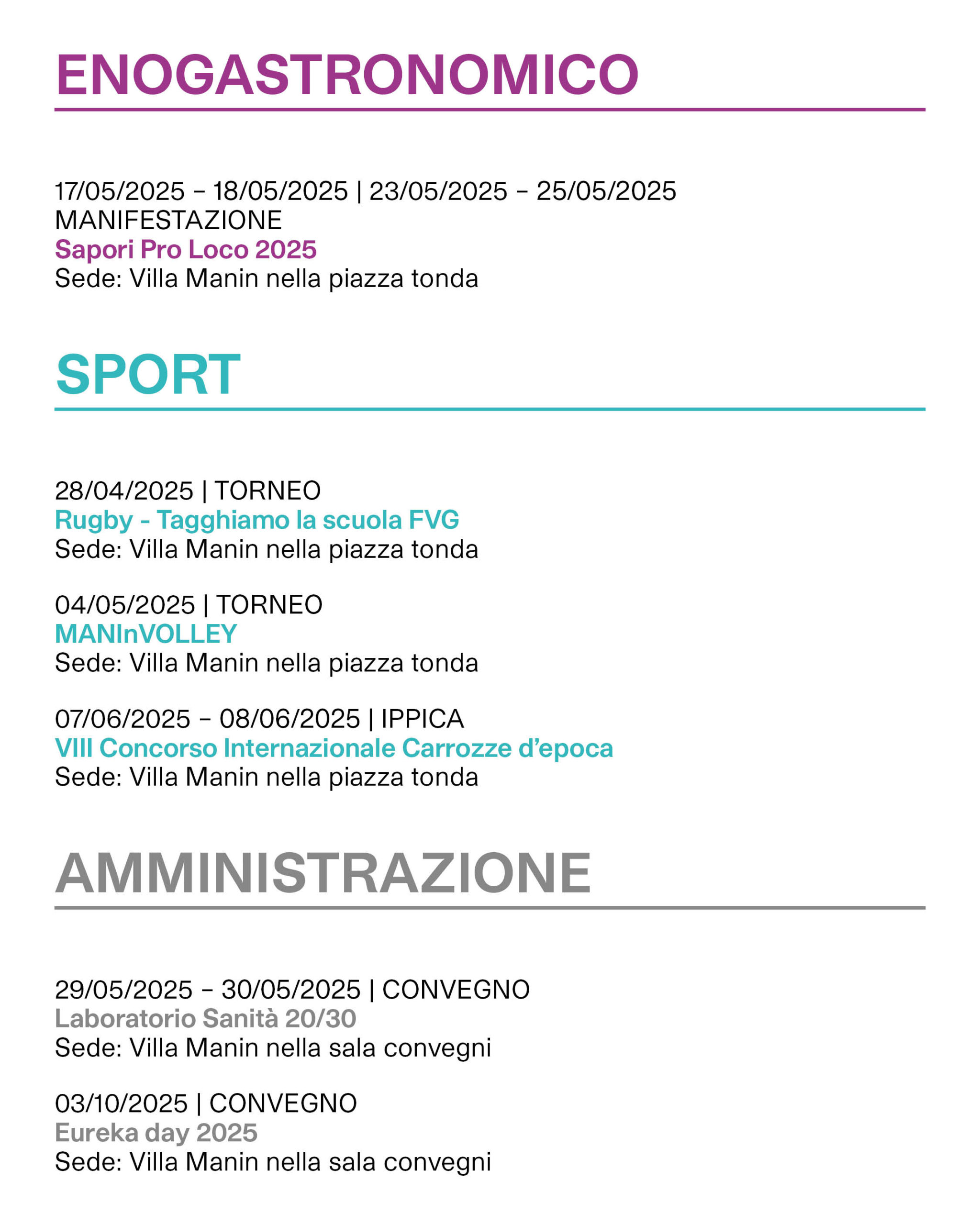 Calendario eventi ERPAC parte 8